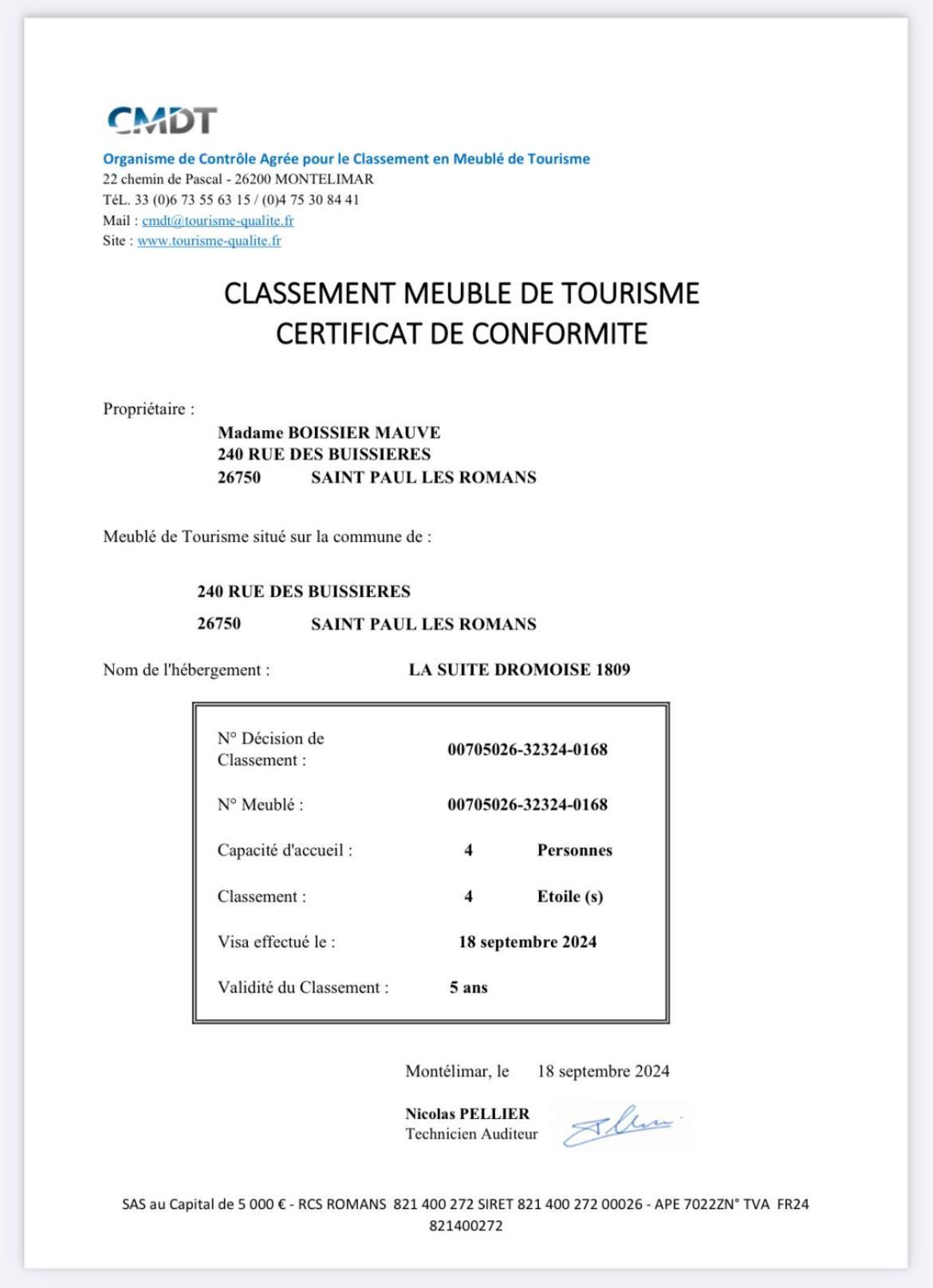 La Suite Dromoise 1809 Saint-Paul-lès-Romans Eksteriør billede